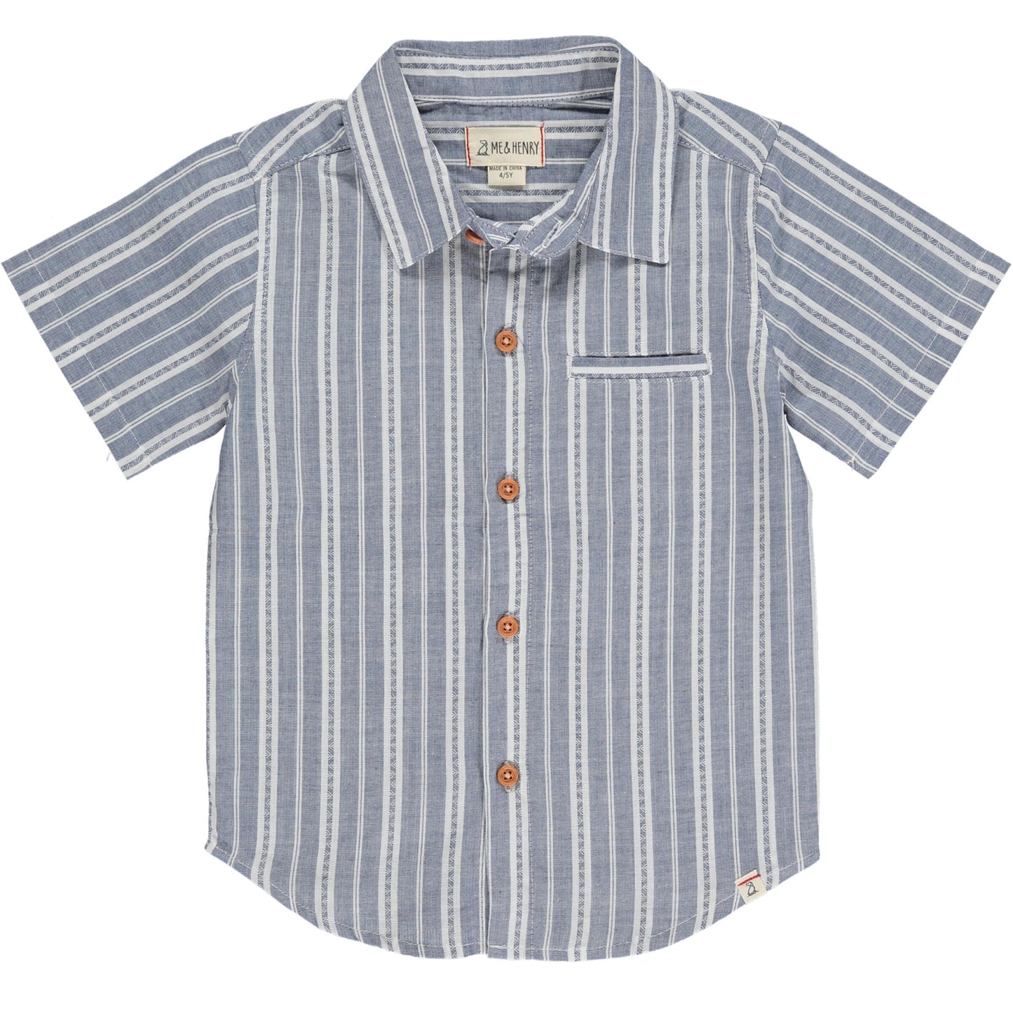 Denim Stripe Button-Up