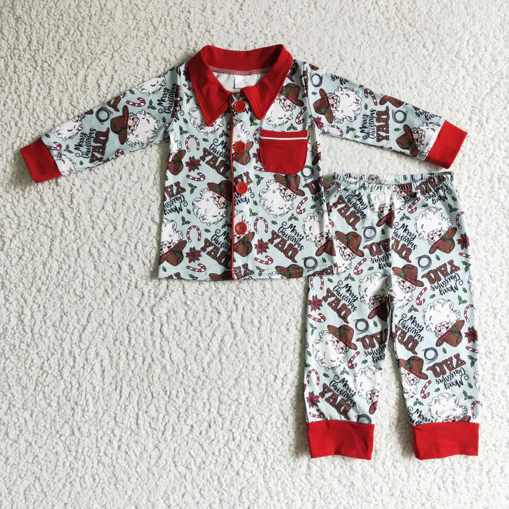 Cowboy Santa Jammies - Boy