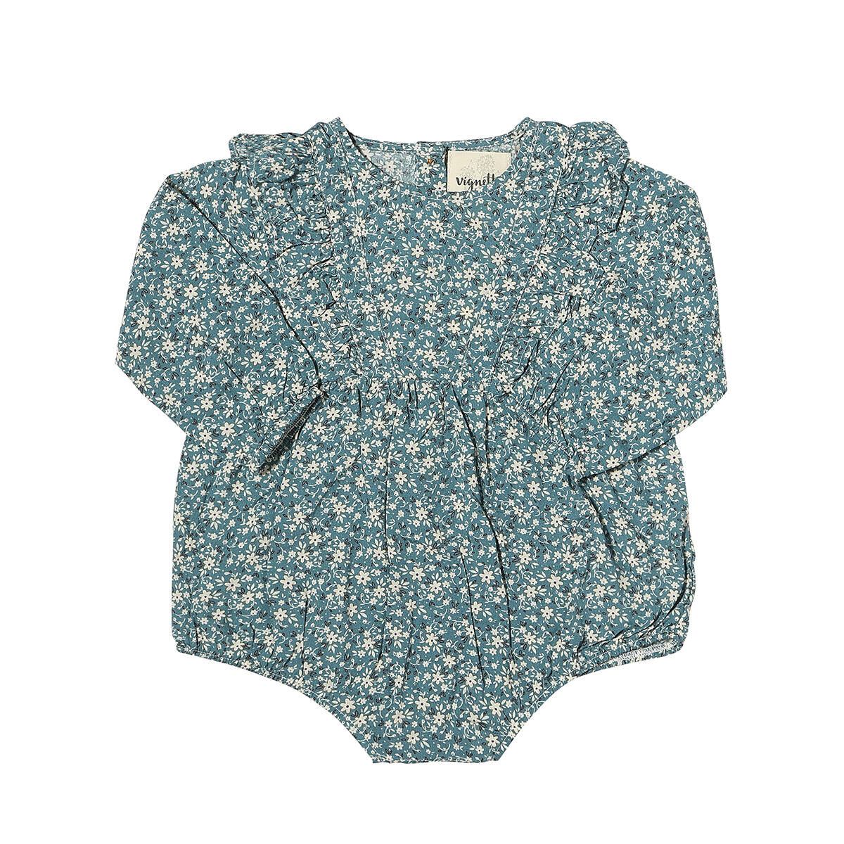 Blue Floral Bubble Romper