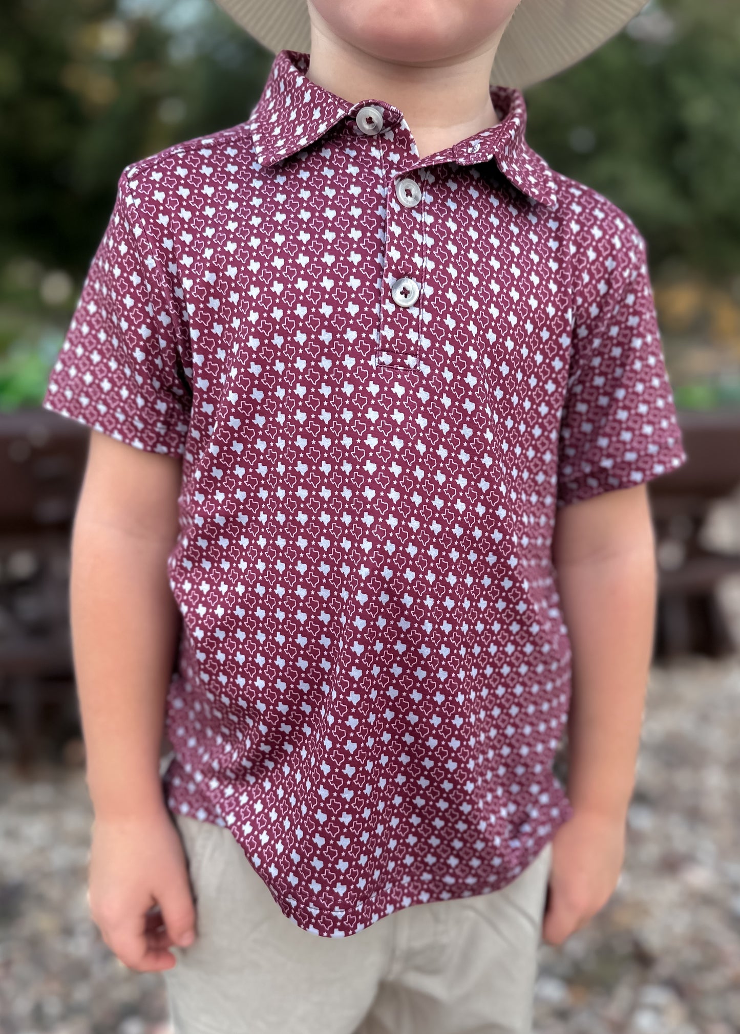 Burlebo Performance Polo - Texas Maroon