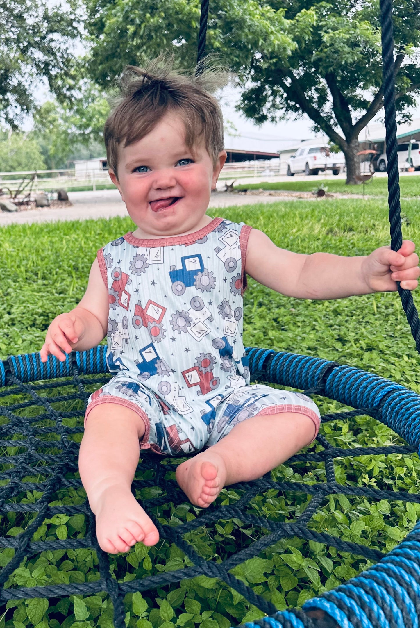 RWB Tractor Romper