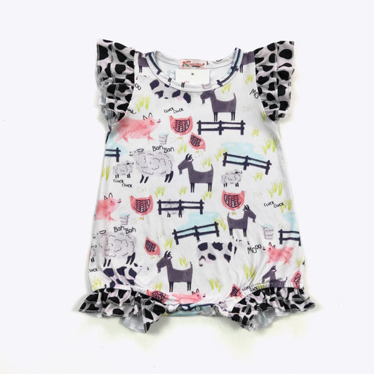 Farm Animals Girls Romper
