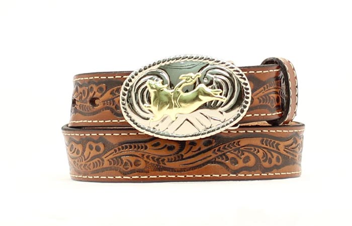 Kid's Leather Floral Belt