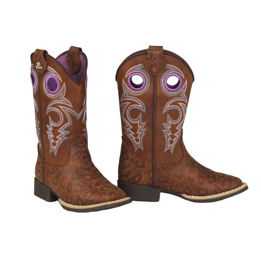Purple Leopard Boots