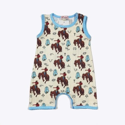 Turquoise Bronc Romper