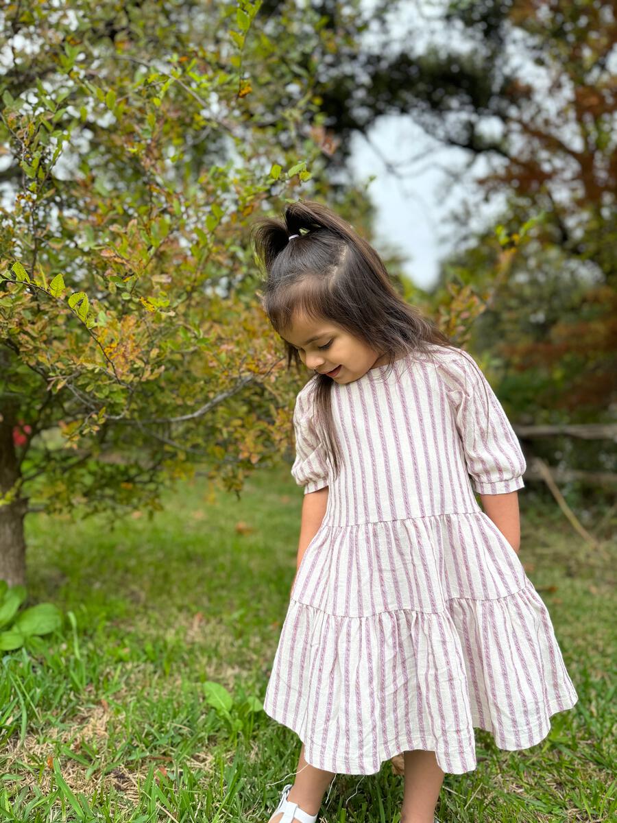 Boho Purple Stripe Dress
