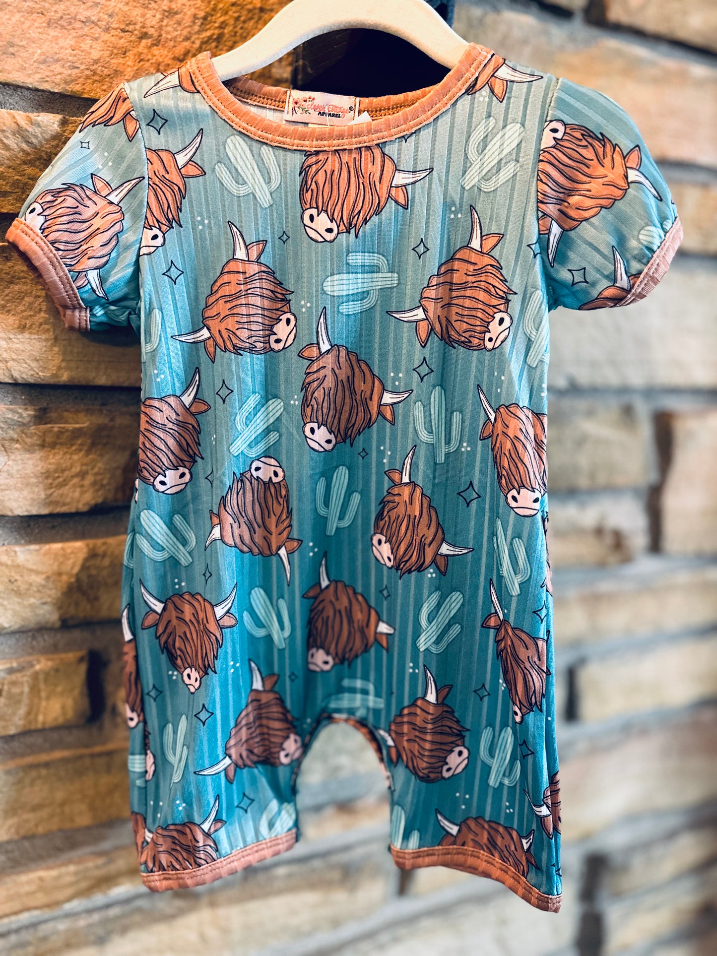 Teal Highlander Romper