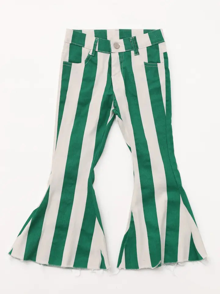 Green Stripe Flares