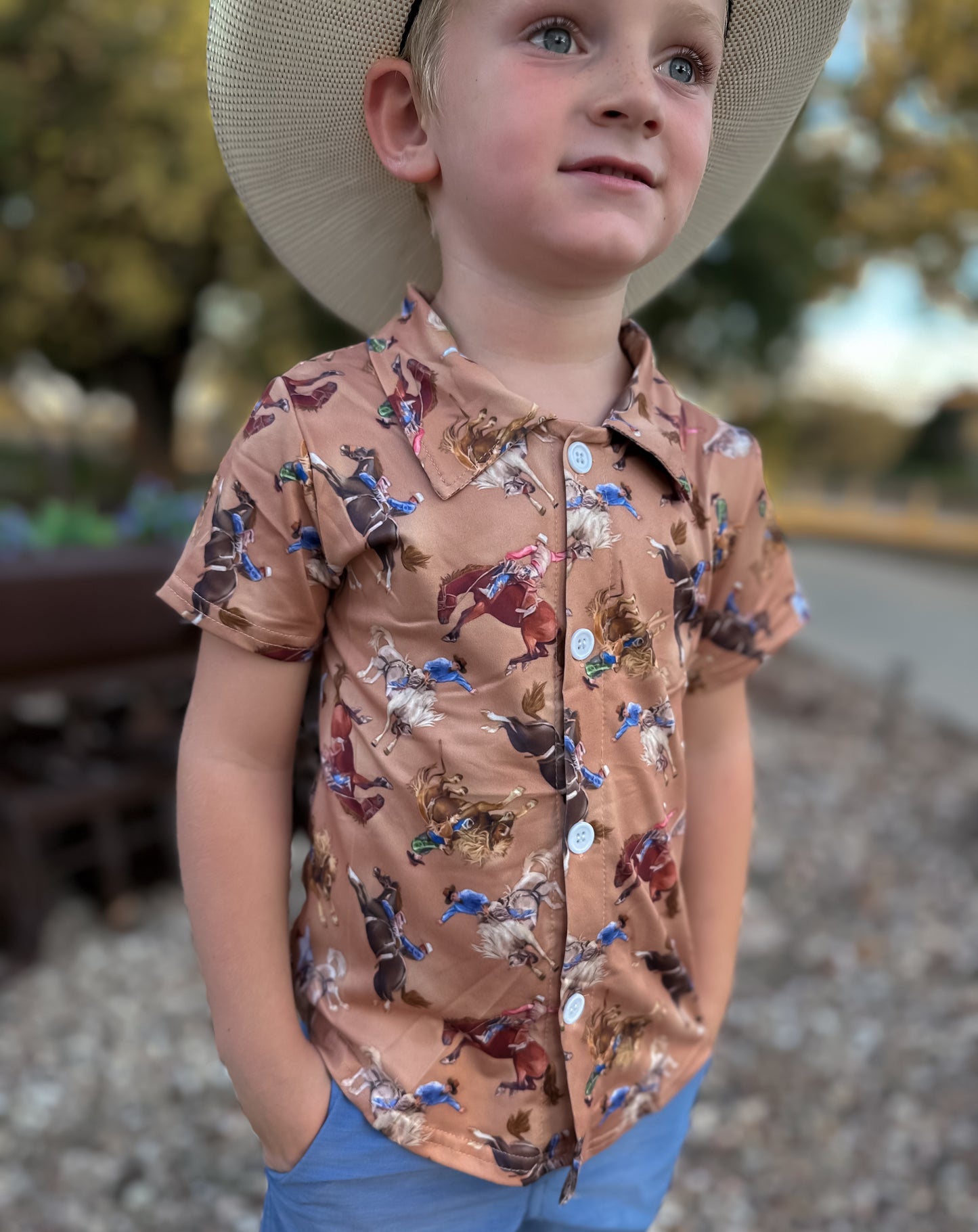 Buckin' Bronc Button-Up