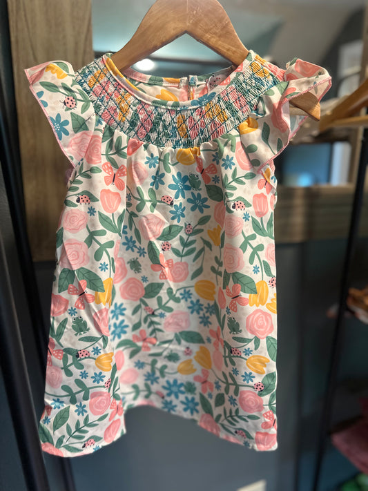 Lady Bug Smocked Dress