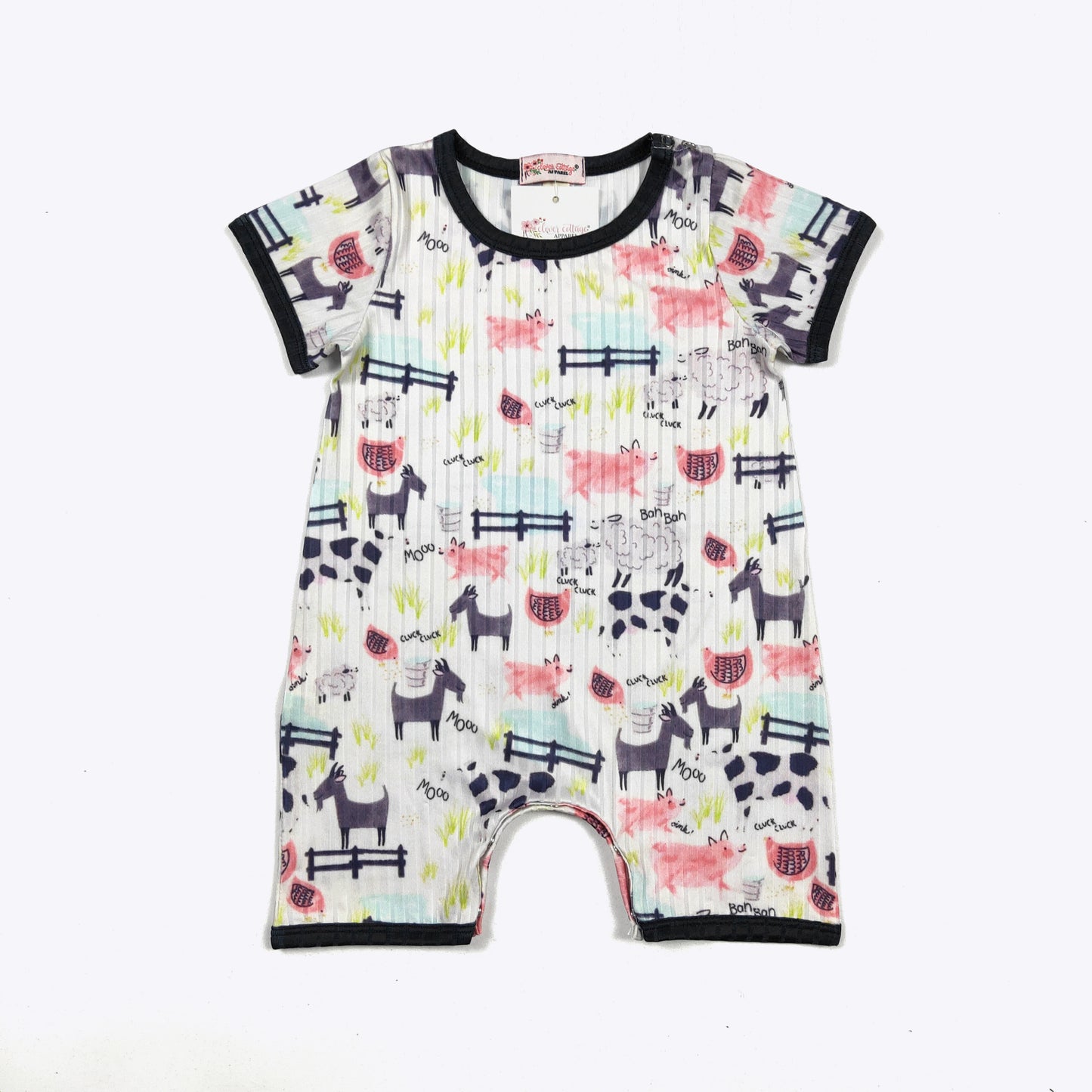 Farm Animals Boys Romper