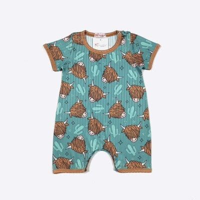 Teal Highlander Romper